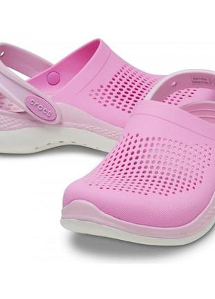 Crocs literide 360 детские кроксы розовые