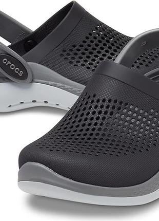 Crocs literide 360 детские кроксы черные1 фото