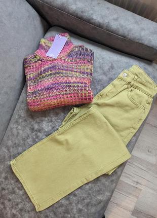 Комплект трендовые джинсы палаццо + вязаный свитер от премиального jjxx1 фото
