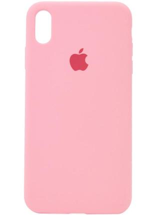 Чехол silicone case для iphone x / xs  pink (силиконовый чехол розовый силикон кейс на айфон х хс 10 с)1 фото