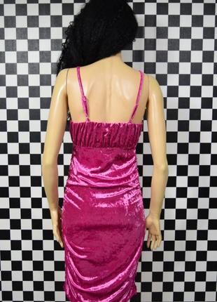 Сукня рожева оксамитова плаття велюрове бархатне3 фото