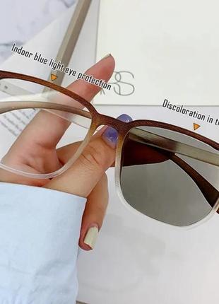 Солнцезащитные очки фотохромные с антибликовым покрытием2 фото