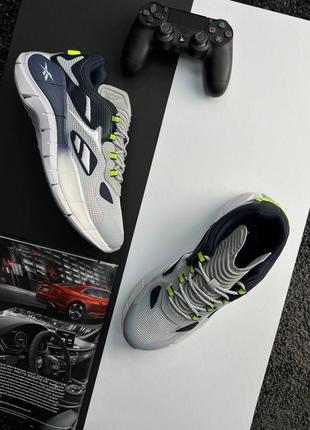Мужские кроссовки reebok zig kinetica ll / демисезонные / весенние, летние, осенние / обувь / спортивные / текстиль, нейлон / белые, черные, серые, хаки