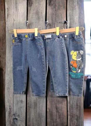 Стильные джинсы на резинке4 фото