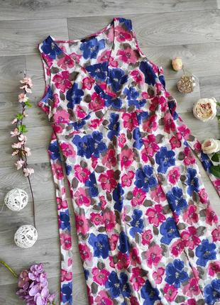Шикарне літнє плаття сарафан принт стильне нарядне2 фото