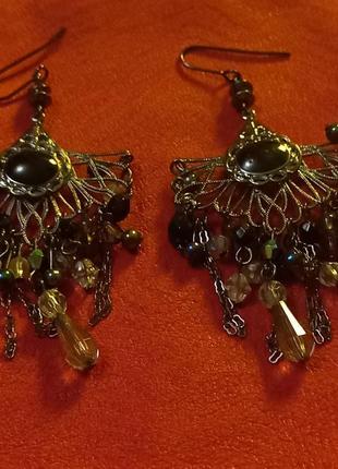 Вінтажні, розкішні сережки. американський вінтаж.