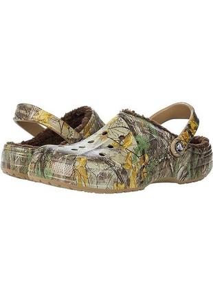 Crocs baya lined realtree xtra clog м9 42-43 р. (27 см) оригинал теплые сабо с мехом крокс утепленные-