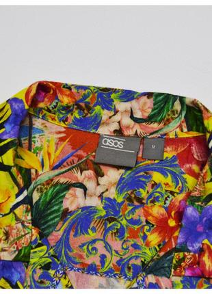 Asos m+ / яркая оверсайзная гавайская рубашка в насыщенный принт5 фото