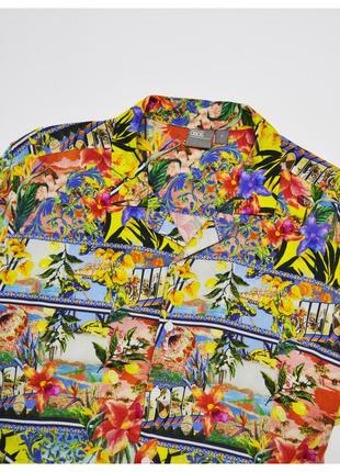 Asos m+ / яркая оверсайзная гавайская рубашка в насыщенный принт7 фото