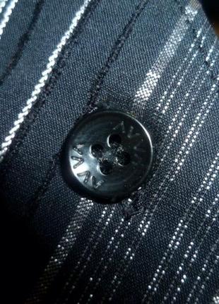 Ошатна чоловіча сорочка avva чорна з блискучими сріблястими смужками довгий рукав5 фото