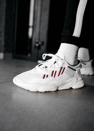 Adidas ozweego white/red/green чоловічі кросівки адідас