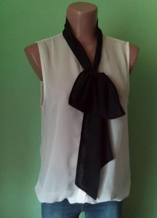 Шифоновая блуза с бантом