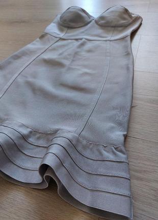Серебряное бандажное платье plt размер s8 фото