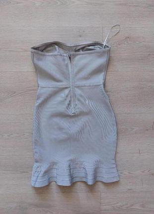 Серебряное бандажное платье plt размер s6 фото