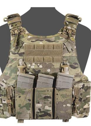 Плитоноска was warrior qrc dfp temp plate carrier with triple 5.56 elastic open mag panel, 2x utility pouches
