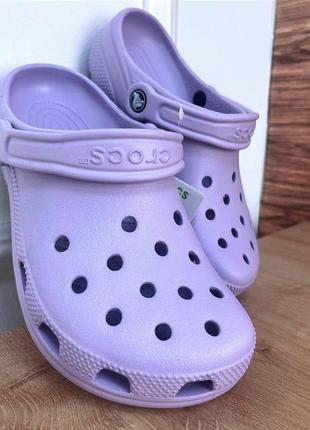 Женские кроксы сабо crocs classic lavender хит продаж