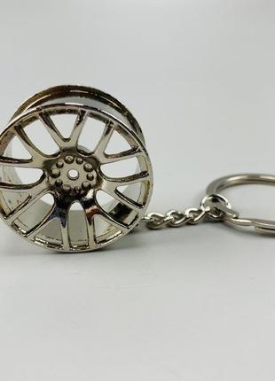 Автомобільний брелок диск колеса, брелок на ключі для водія, брелок металевий на авто ключі4 фото
