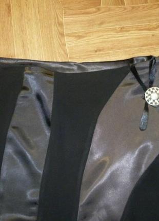 Красивая черная юбка миди весна-лето-осень пышная (низ равномерной длины)3 фото