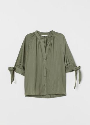 Красивая блуза с завязками на рукавах h&m