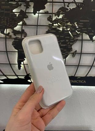 Чехол silicone case с микрофиброй для iphone 11 pro, качественный чехол для айфон 11 про (цвет белый)