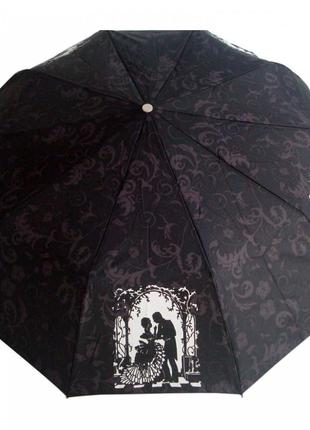 Зонт zest, полуавтомат серия 10 спиц расцветка "бал" черный