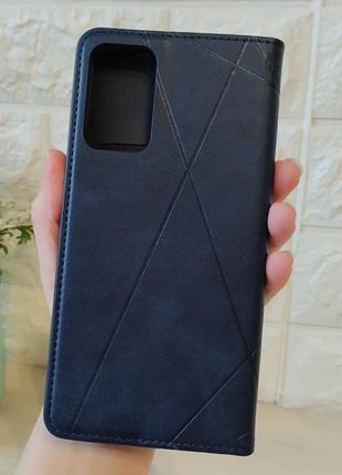 Чехол для poco x5 pro 5g кожаная книжка подставка с магнитом business leather  (черный)8 фото