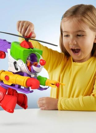 Imaginext dc super friends joker robocopter - вертолет 2-в-1 джокер6 фото