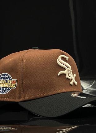 Оригинальная коричневая кепка new era chicago white sox harvest brown 9forty