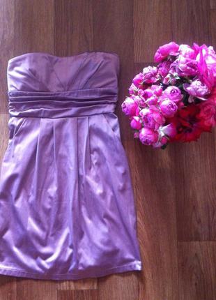 Нежное лиловое платье3 фото