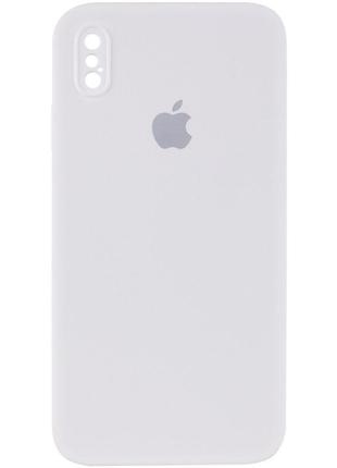 Чехол full silicone case для iphone x / xs white (силиконовый чехол белый силикон кейс на айфон х хс 10 с)