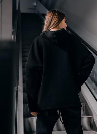 Худі жіноче чорне oversize 7