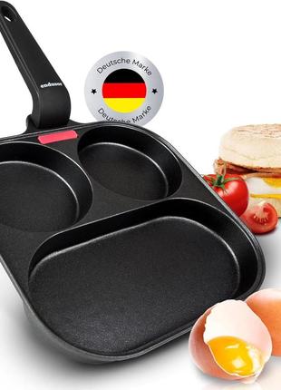 Endusor fried egg pan (21 см) – сковорода для сніданку 3 частини з антипригарним покриттям для індукційної газової кераміки