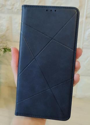 Чехол для poco x5 pro 5g кожаная книжка подставка с магнитом business leather  (черный)7 фото