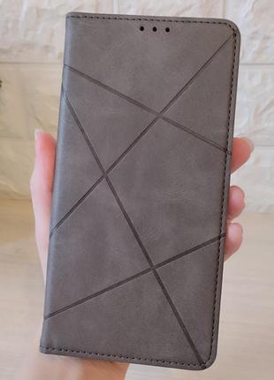 Чехол для poco x5 pro 5g кожаная книжка подставка с магнитом business leather  (черный)9 фото