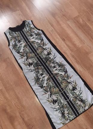 Стильное платье с принтом пальмовых листьев размер 42-445 фото
