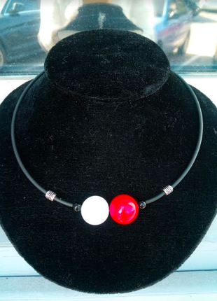 Чокер кольє намисто корал агат авторські прикраси ручна робота