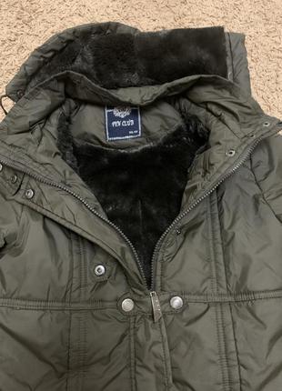Парка куртка детская демисезонная пальто утепленное на искусственном меху на рост 158-164 см3 фото