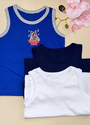 Набір майок для хлопчика чорного/ синього кольорів.   розмір:  ✔️1.5 /2 роки