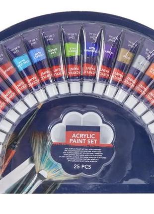 Набір акрилових фарб van bleiswijck 25 штук та палітра