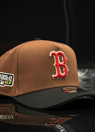 Оригинальная коричневая кепка new era boston red sox harvest brown  9forty