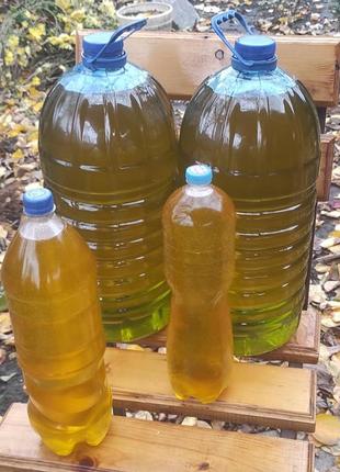 Домашнее подсолнечное масло нерафинированное без запаха 1 л.