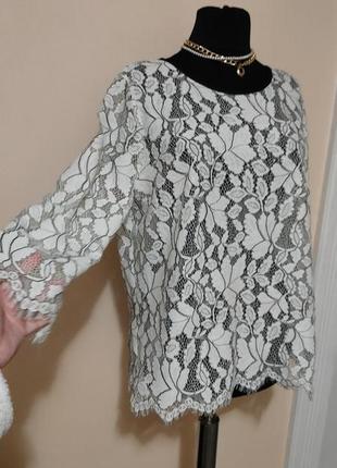 Блуза женская стильная тренд кружево1 фото