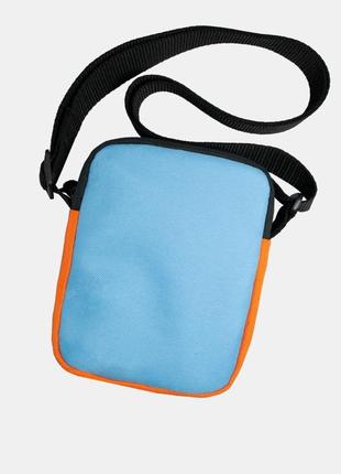 Женская сумка через плече мсr4 голубая/оранжевая4 фото