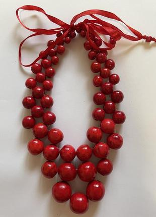 Ожерелье руди косынка красная большая(25см)