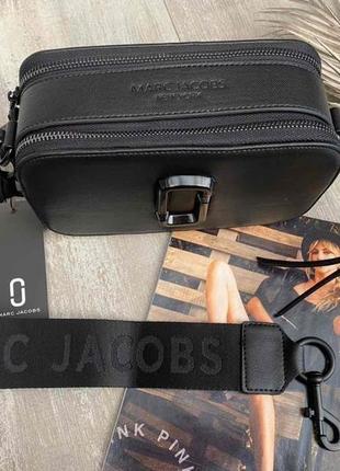 Жіноча сумка через плече marc jacobs snapshot total black4 фото