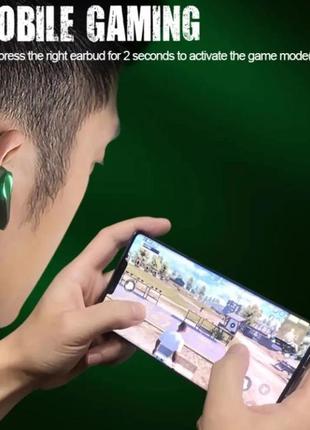 Бездротові навушники tws bluetooth bakey g11 з мікрофоном. кейс, повербанк, led підсвічування. колір: чорний