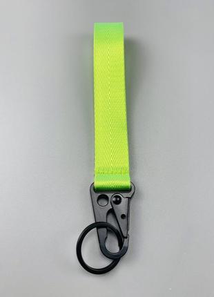 Брелок подвес для ключей пряжка-карабин, держатель ключей с карабином зеленый1 фото