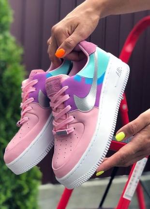 Жіночі кросівки nike air force 1 pink violet3 фото