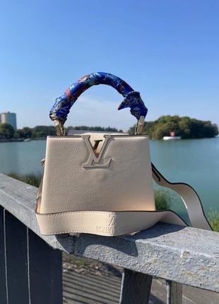 Жіноча сумка louis vuitton 20*15*8 бежева3 фото