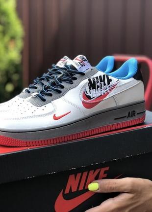 Nike air force 1 red blue1 фото